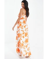 Quiz Women's Crepe Maxi Dress with Slit