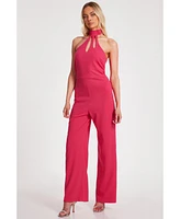 Quiz Women's Scuba Crepe Halterneck Jumpsuit