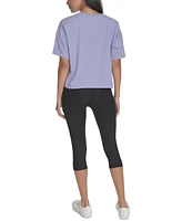 Calvin Klein Performance Women's Cotton Raised Logo Cropped T-Shirt