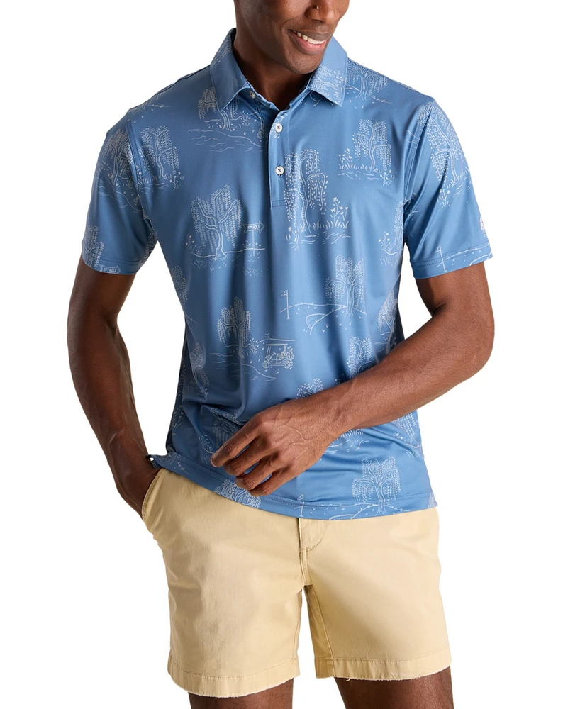 Chubbies Men's The Golf Course Willow Performance Polo Shirt