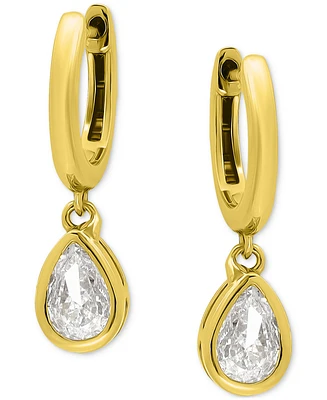 Giani Bernini Cubic Zirconia Teardrop Huggie Earrings