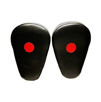 Amber Fight Gear Genuine Leather Extreme Curved Target Focus Punching Mitts for Mma, Kickboxing, Muay Thai Martial Arts Sparring with Wrist Support
