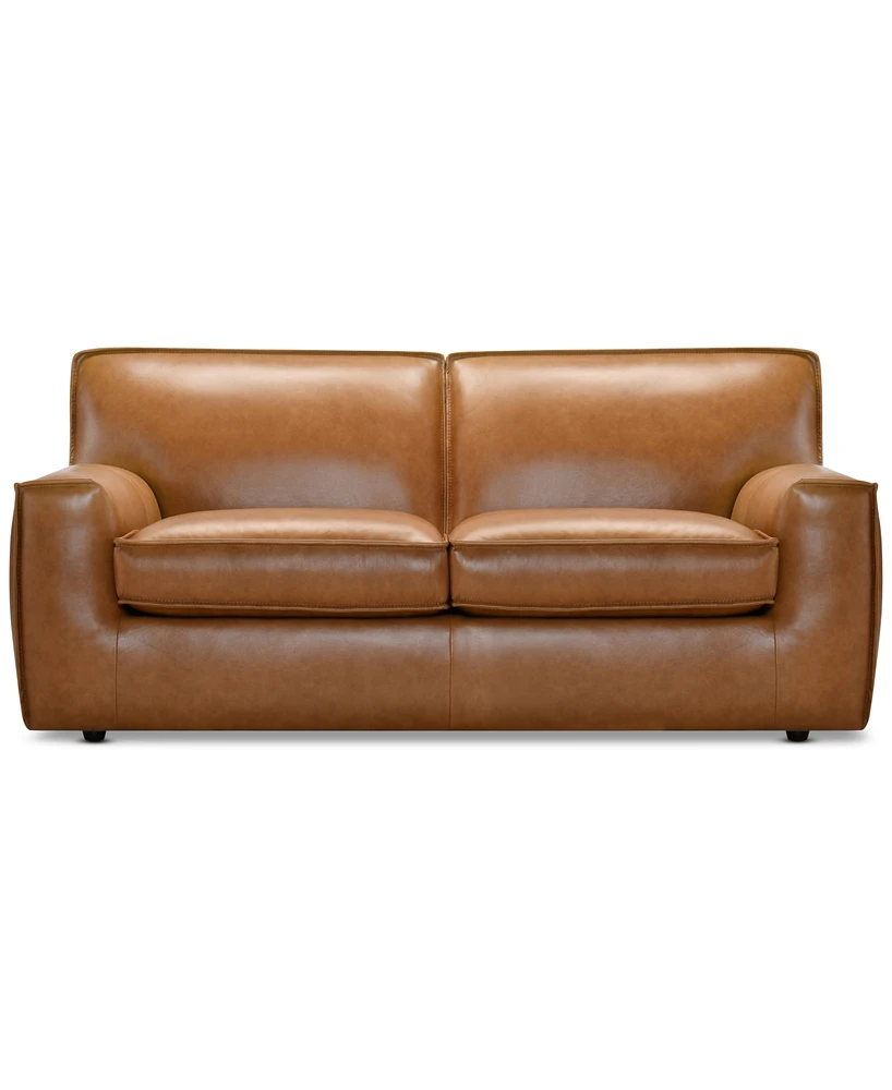 Glympton 73" Leather Loveseat, Exclusively at Macy's