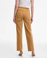 Anne Klein Women's High-Rise Front-Pleat Straight Pants