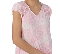 Ellen Tracy Women's Printed Short-Sleeve Cropped Pajama Set