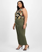 Anne Klein Plus Pull-On High-Rise Pants