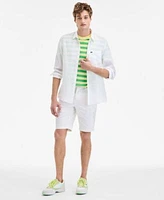 Lacoste Mens Shirt Shorts Stripe T Shirt