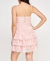 Seni & Cade Juniors' Sequin Embellished Sleeveless A-Line Dress