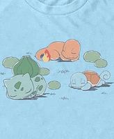 Pokemon Men's Bulbasaur Charmander Squirtle Short Sleeve T-Shirt