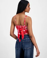 Madden Girl Juniors' Hibiscus Bandana Top