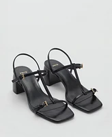 Mango Women's Straps Heel Sandals