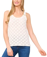 CeCe Women's Cotton Crewneck Sleeveless Sweater Tank Top