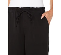 Liverpool Los Angeles Women's Pull-on Wide-Leg Crop Pants