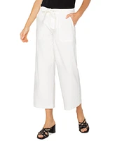 Liverpool Los Angeles Women's Belted Cropped Wide-Leg Pants