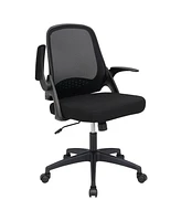 Adjustable Mesh Office Chair Rolling Computer Desk Chair with Flip-up Armrest