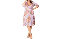 Kiyonna Plus Signature Print Wrap Dress