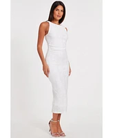 Quiz Women's Jaquard Maxi Dress With Twist Strap