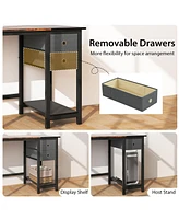 55-Inch Home Office Desk with 2 Drawers Hanging Hook-55 Inch