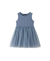 Andy & Evan Toddler Girls Toddler/Child Heart Print Jersey Dress and Sweatshirt Set