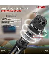 5 Core Wireless Microphone Pair Uhf Professional Handheld Microfonos Inalambricos Cordless Mic System Wm Uhf 02-red+Blk