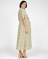 Seraphine Women's Maternity Bow Sleeve Midi Dress