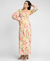 Seraphine Women's Maternity Shirred Maxi Dress