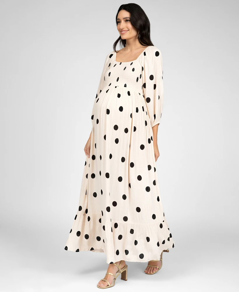 Seraphine Women's Maternity Shirred Bodice Midi Dress