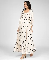 Seraphine Women's Maternity Shirred Bodice Midi Dress