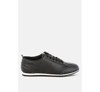 Odaya Studded Real Soft Leather Sneakers