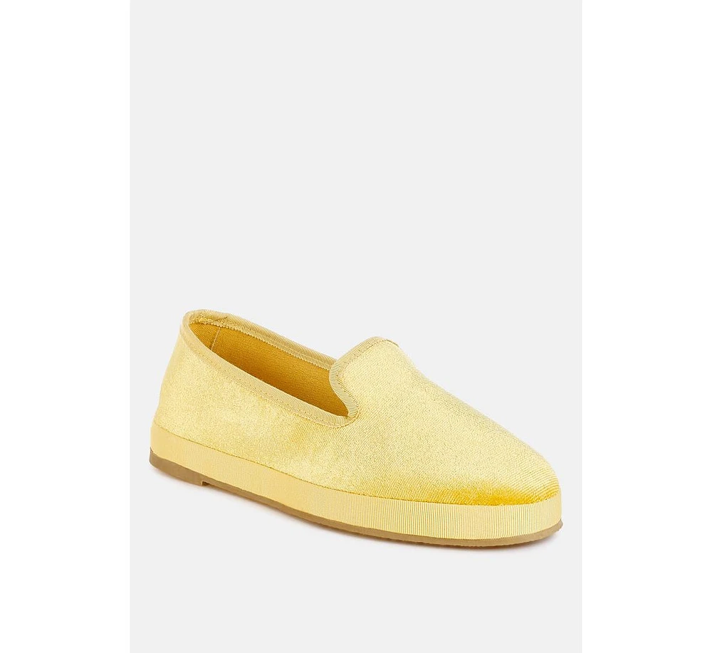Saba Velvet Round Toe Slip-On Loafers