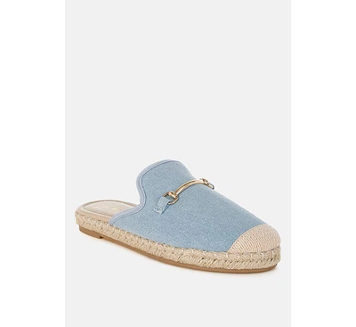 Midori Denim Slip-On Mules