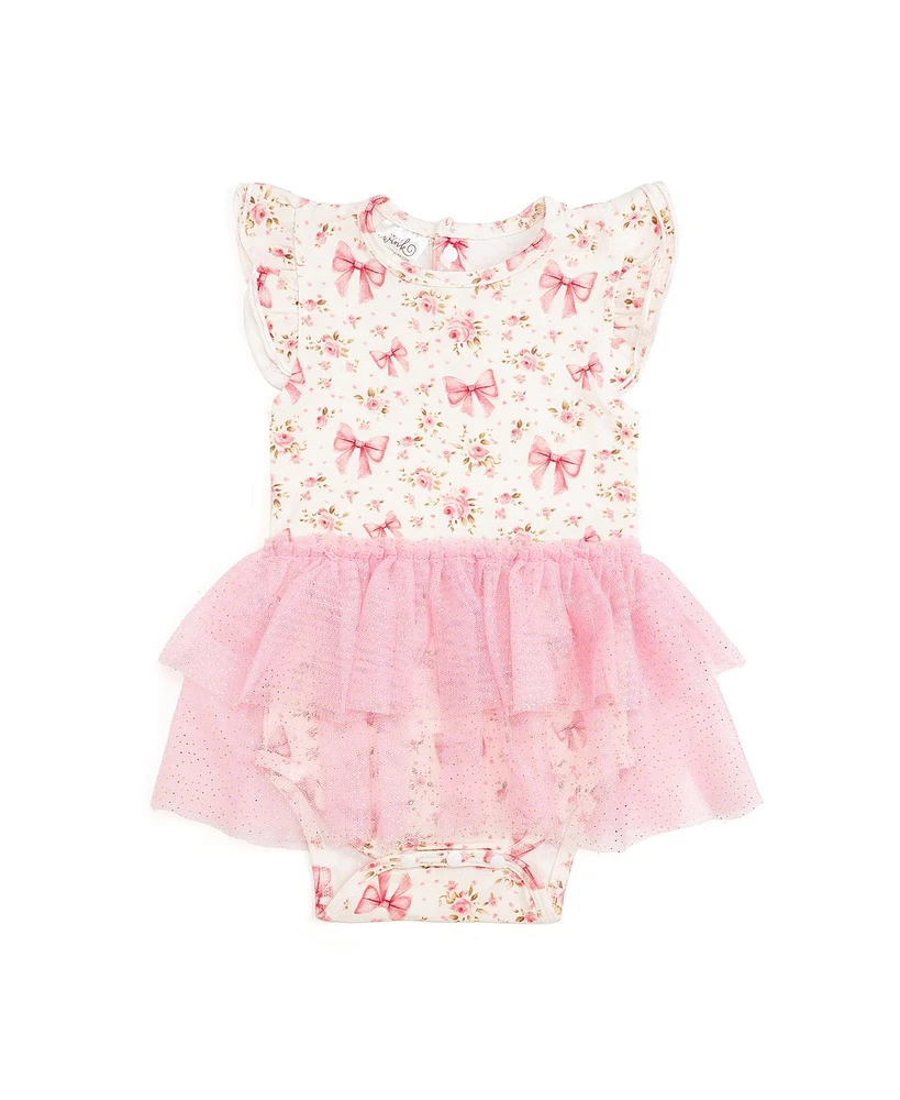 Sweet Wink Baby Girls Ditsy Floral Short Sleeve Tutu Bodysuit