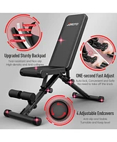 Joroto MD35 Adjustable Weight Bench 8x4x3x2 Positions- 700 Pounds Load Foldable Strength Training Benches for Full Body Workout Bench Press (With Fast