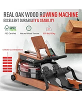 Joroto Rowing Machines for Home Use, Foldable Rower Machine with Bluetooth Monitor, Tablet Holder Water Rowing Machine