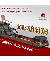 Joroto Rowing Machines for Home Use, Foldable Rower Machine with Bluetooth Monitor, Tablet Holder Water Rowing Machine