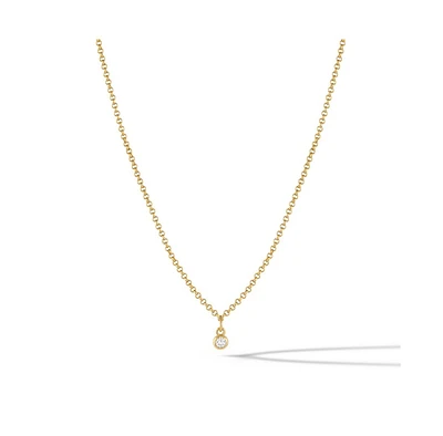 Vincero Women's White Sapphire Necklace – 14k Gold Plated Stainless Steel