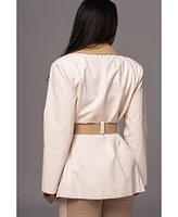 Jluxlabel Women's Color Block Summit Belted Jacket