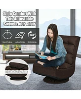 5-Position Folding Floor Gaming Chair