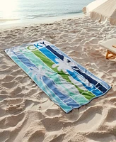 Lucky Brand Surf Stripe Cotton Beach Towel, 36"x72"