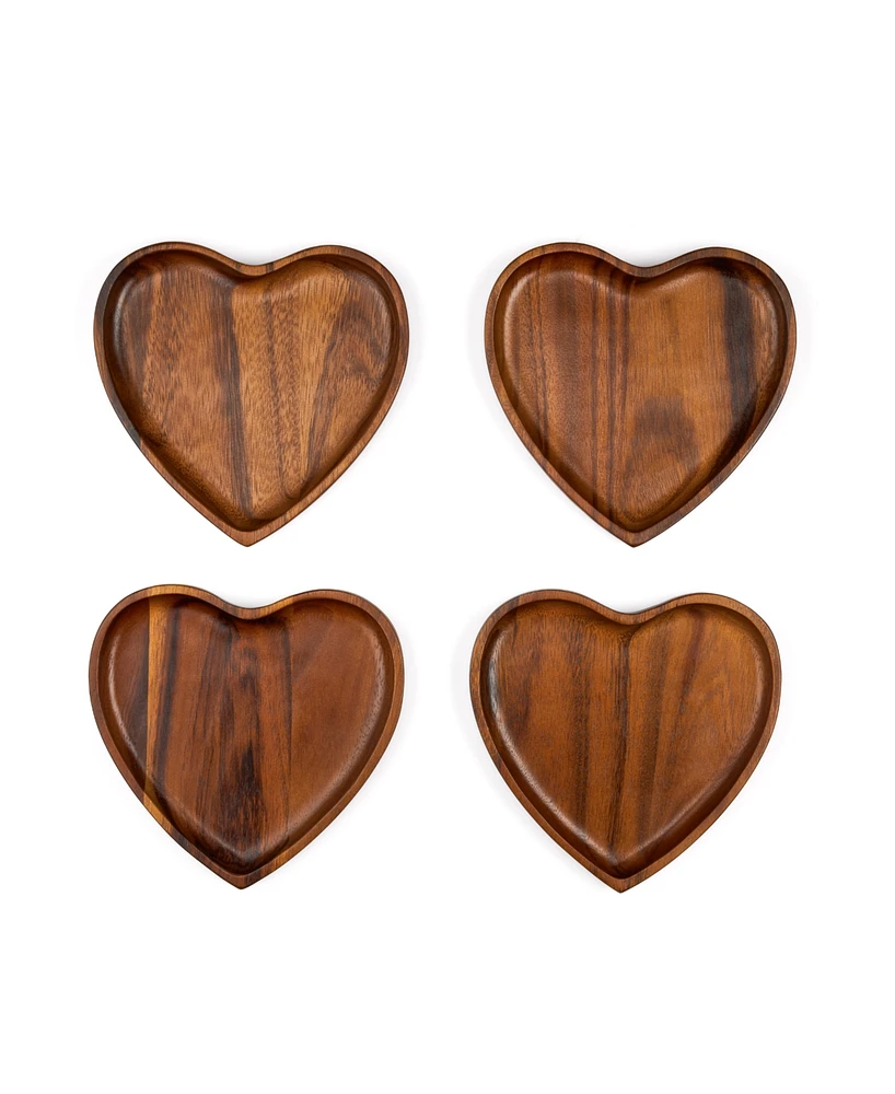 Nambe Eat Your Heart Out Appetizer Plates 4-Pc. Set