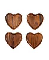 Nambe Eat Your Heart Out Appetizer Plates 4-Pc. Set