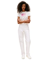 Tommy Jeans Women's Cotton Gradient Flag Graphic T-Shirt