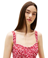Tommy Jeans Women's Floral-Print Sweetheart Tank Top