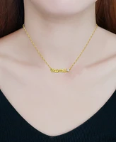 Giani Bernini Cubic Zirconia Mama Script Pendant Necklace 18k Gold-Plated Sterling Silver (also Silver), 16" + 2" extender, Exclusively