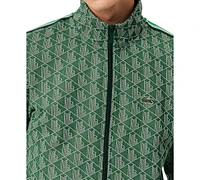Lacoste Men's Zip-Front Pattern Blocked Sweatshirt