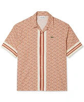 Lacoste Men's Geo-Pattern Stripe Woven Shirt - F91