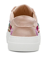 Betsey Johnson Women's Jayla Floral Embroidery Lace-Up Sneakers