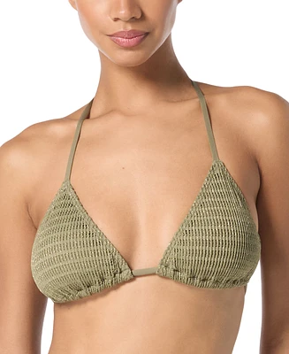 Michael Kors Women's Crochet Halter String-Tie Triangle Bikini