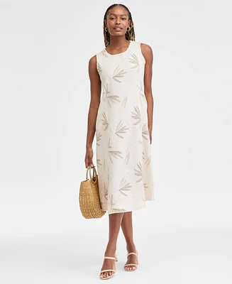 Charter Club Women's 100% Linen Sleeveless Midi Dress, Exclusively at Macy's