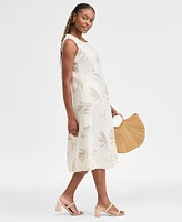 Charter Club Women's 100% Linen Sleeveless Midi Dress, Exclusively at Macy's